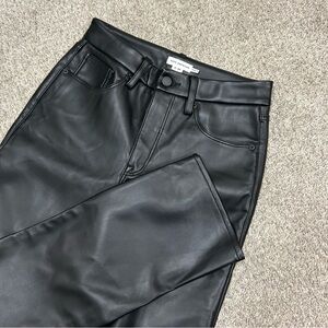 Good American Better Than Leather Faux Good Icon Size 6/28 Black